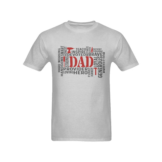 Dad word art TS Men's T-Shirt in USA Size (Front Printing Only)