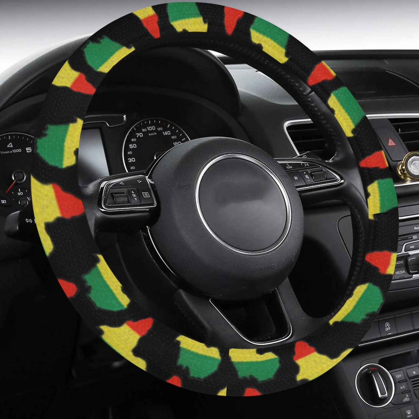 Africa Steering Wheel Cover with Anti-Slip Insert