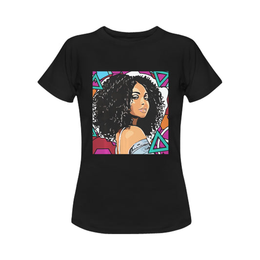 Black Queen18 Women's T-Shirt in USA Size (Front Printing Only)