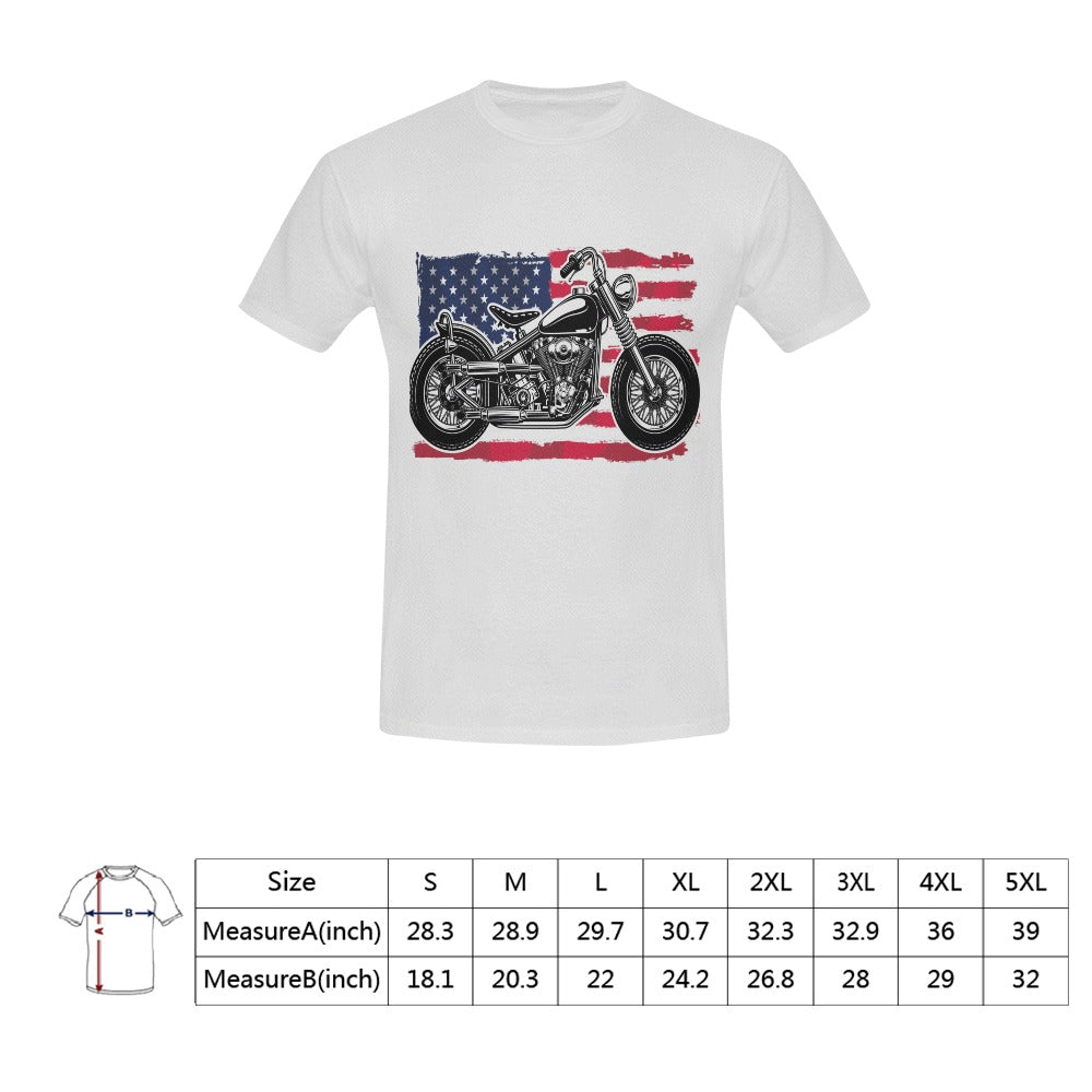 american flag chopper n biker ts Men's T-Shirt in USA Size (Front Printing Only)