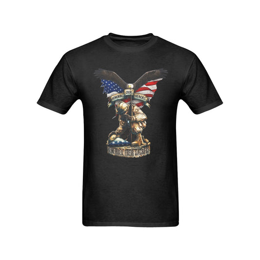 VETERANS/ PATRIOTIC Remember Their Sacrifice T-SHIRT Men's T-Shirt in USA Size (Front Printing Only)