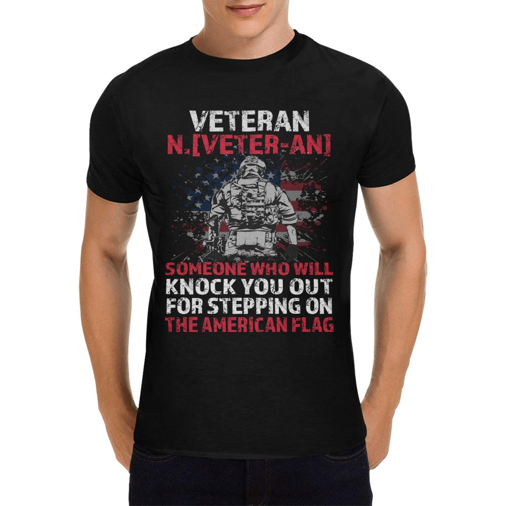 PATRIOTIC/VETERANS T-SHIRT Men's T-Shirt in USA Size (Front Printing Only)